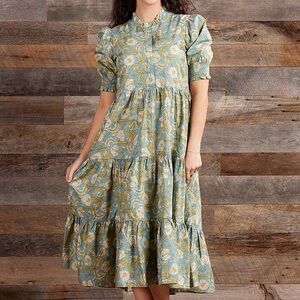 🏷️ New Cactus & Pearl boutique cotton dress William Morris floral small